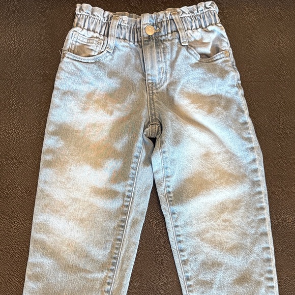 Cat & Jack Light Blue Paperbag Waist Kids Jeans size 5T - Picture 1 of 7